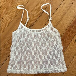 White Lace Tank Top